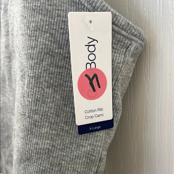 GAP Gray Crop Fitted Tank Top - Picture 2 of 4